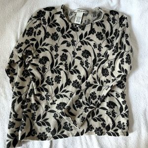 Jillian Jones Floral Angora Hair Sweater